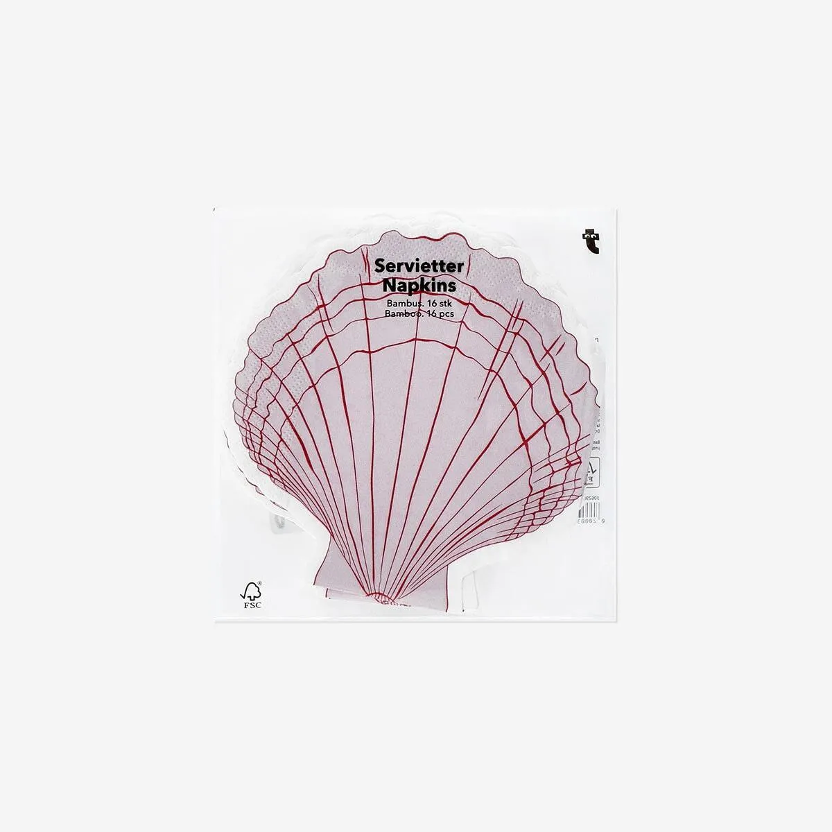 Pink clam napkins - 16 pcs
