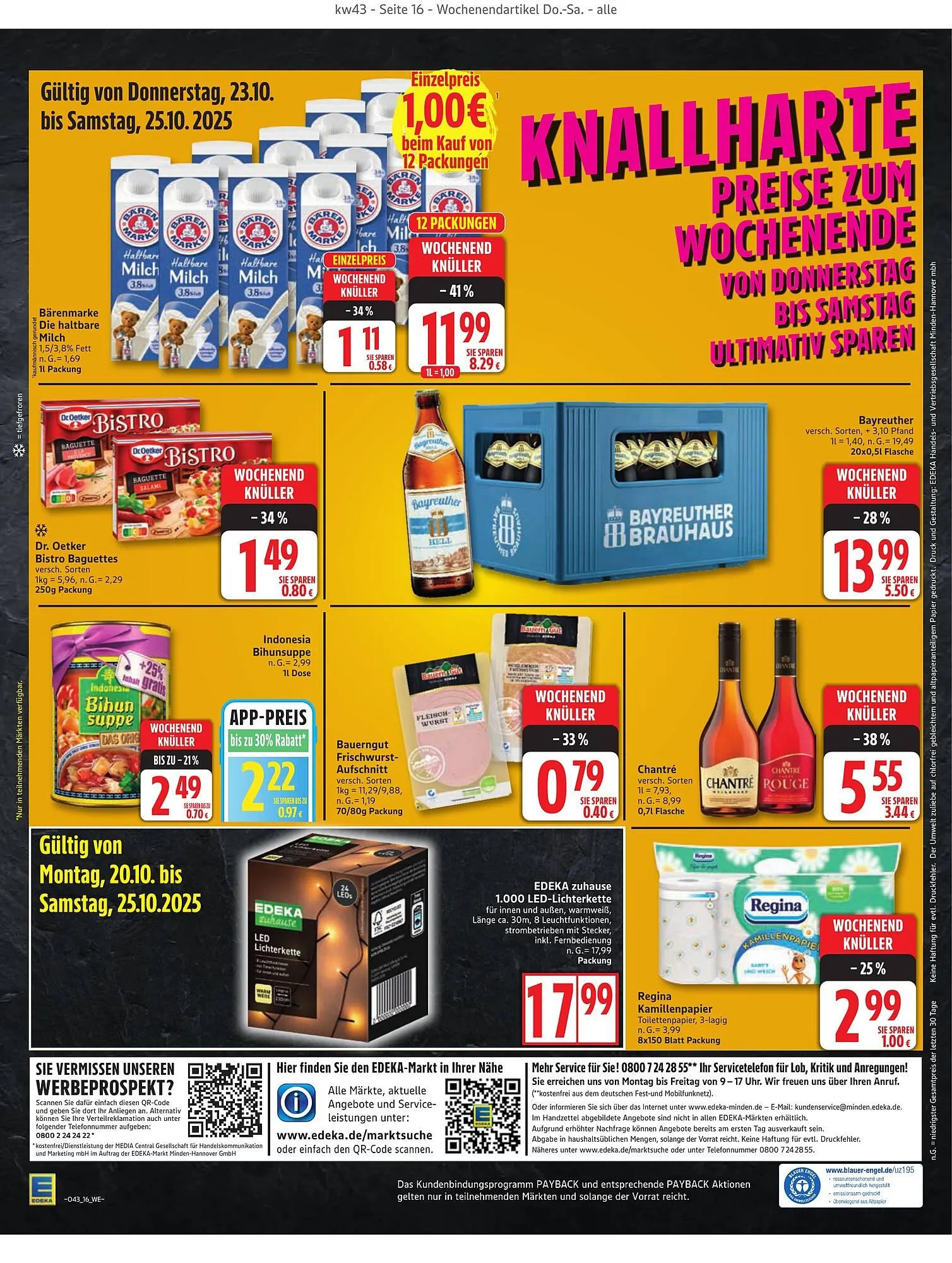 Edeka Prospekt von 20. Oktober bis 25. Oktober 2025 - Prospekt seite 16