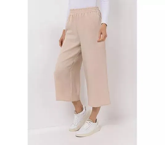 KIM & CO. Hose, 7/8-Länge Chambray-Popeline leicht elastisch weites Bein