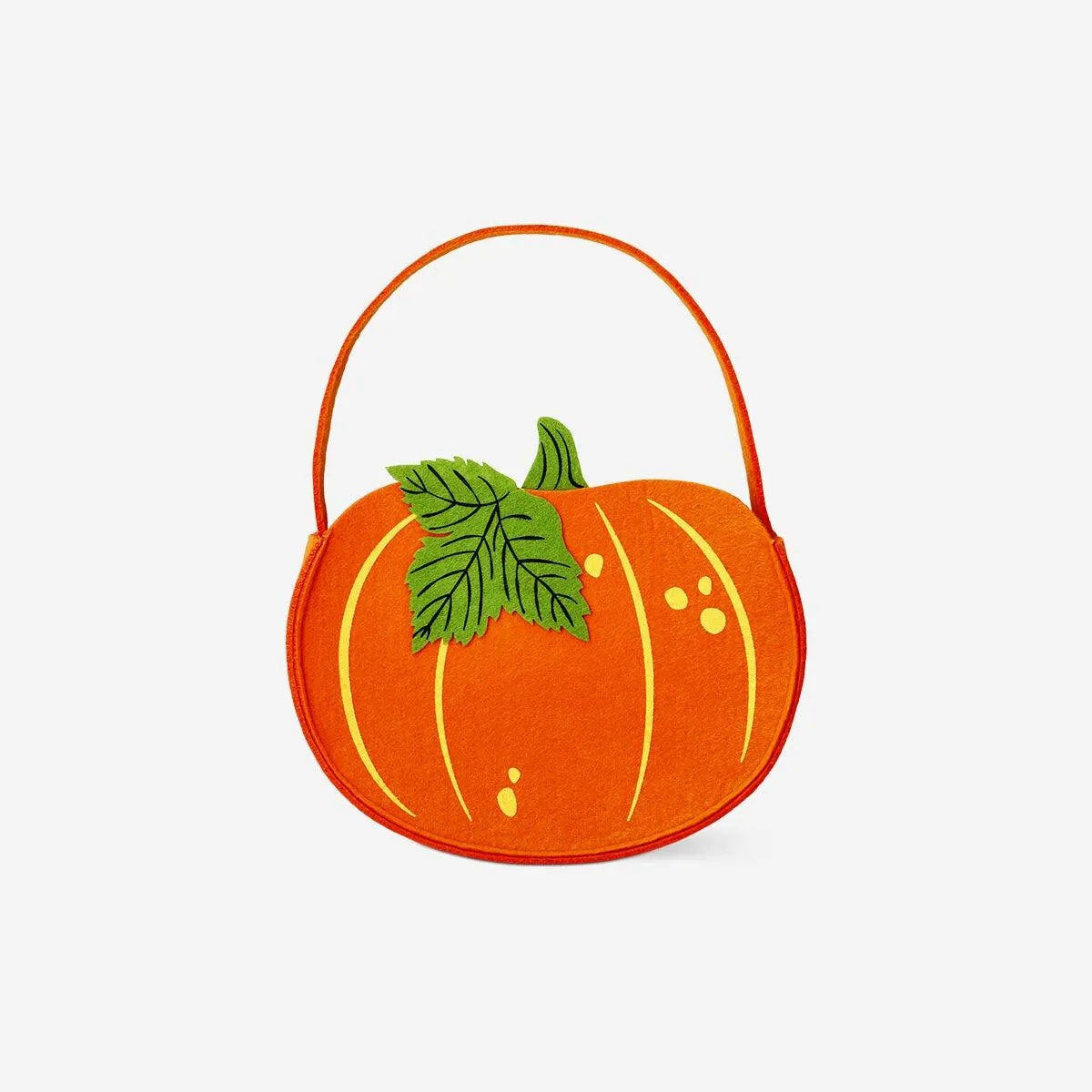 Felt pumpkin snack bag - for kids