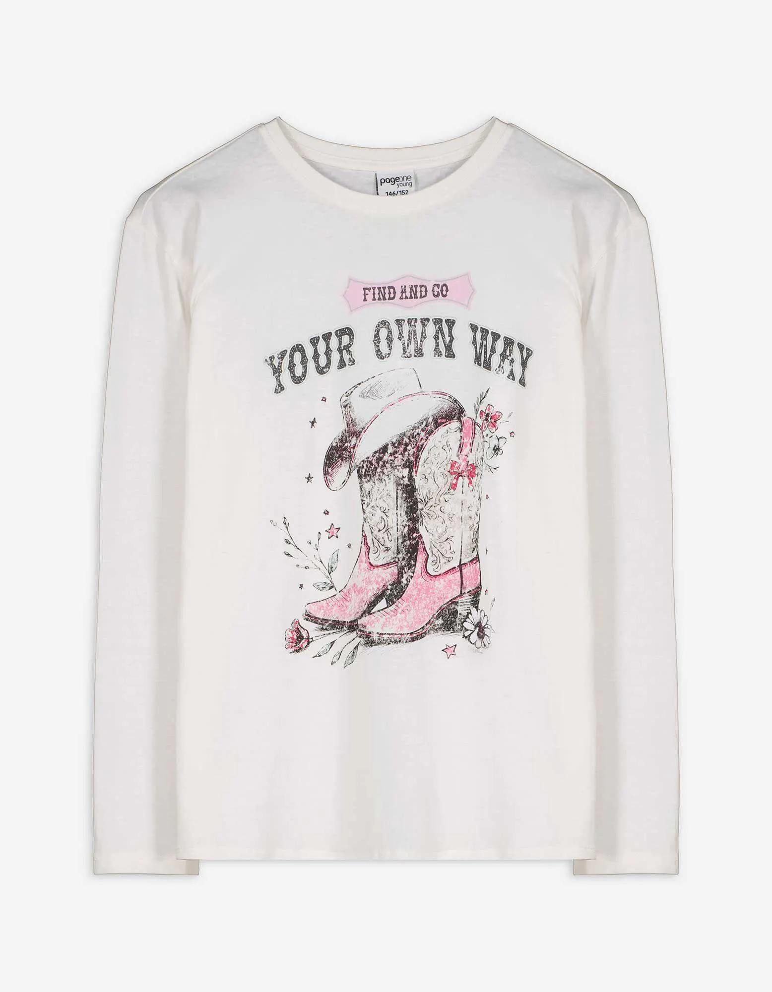 Maglia a manica lunga - Stampa - bianco