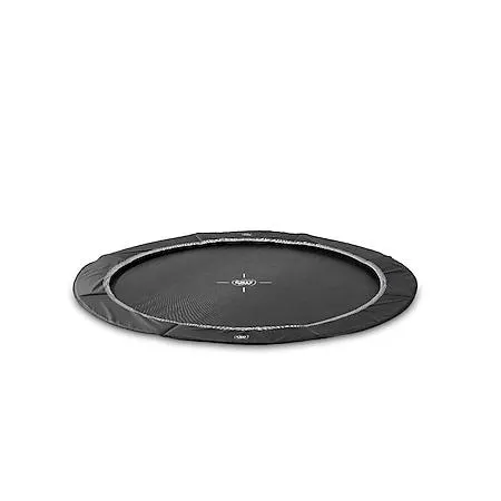 EXIT InTerra ebenerdige sports Trampolin ø244cm - schwarz