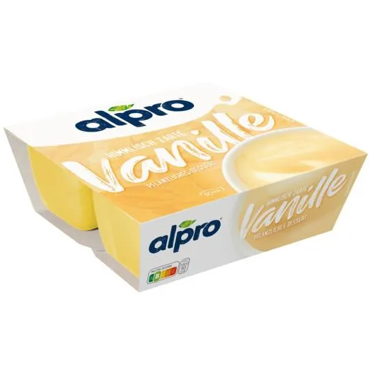Alpro Soya-Dessert Feine Vanille 4ST 500G