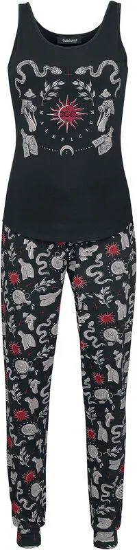 "Langer Pyjama mit Okkulten Motiven"