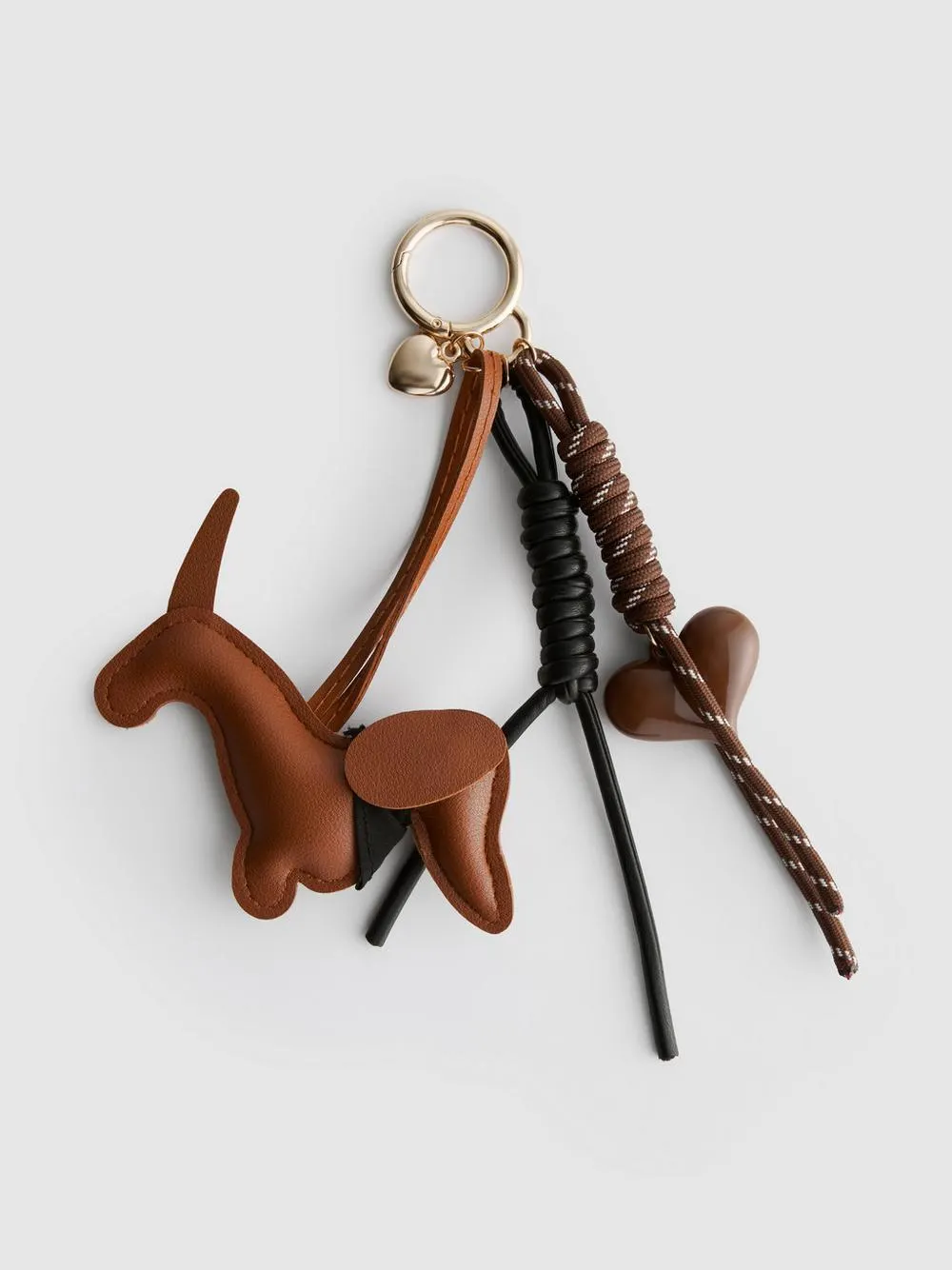 Anhänger mit Hund aus Kunstleder