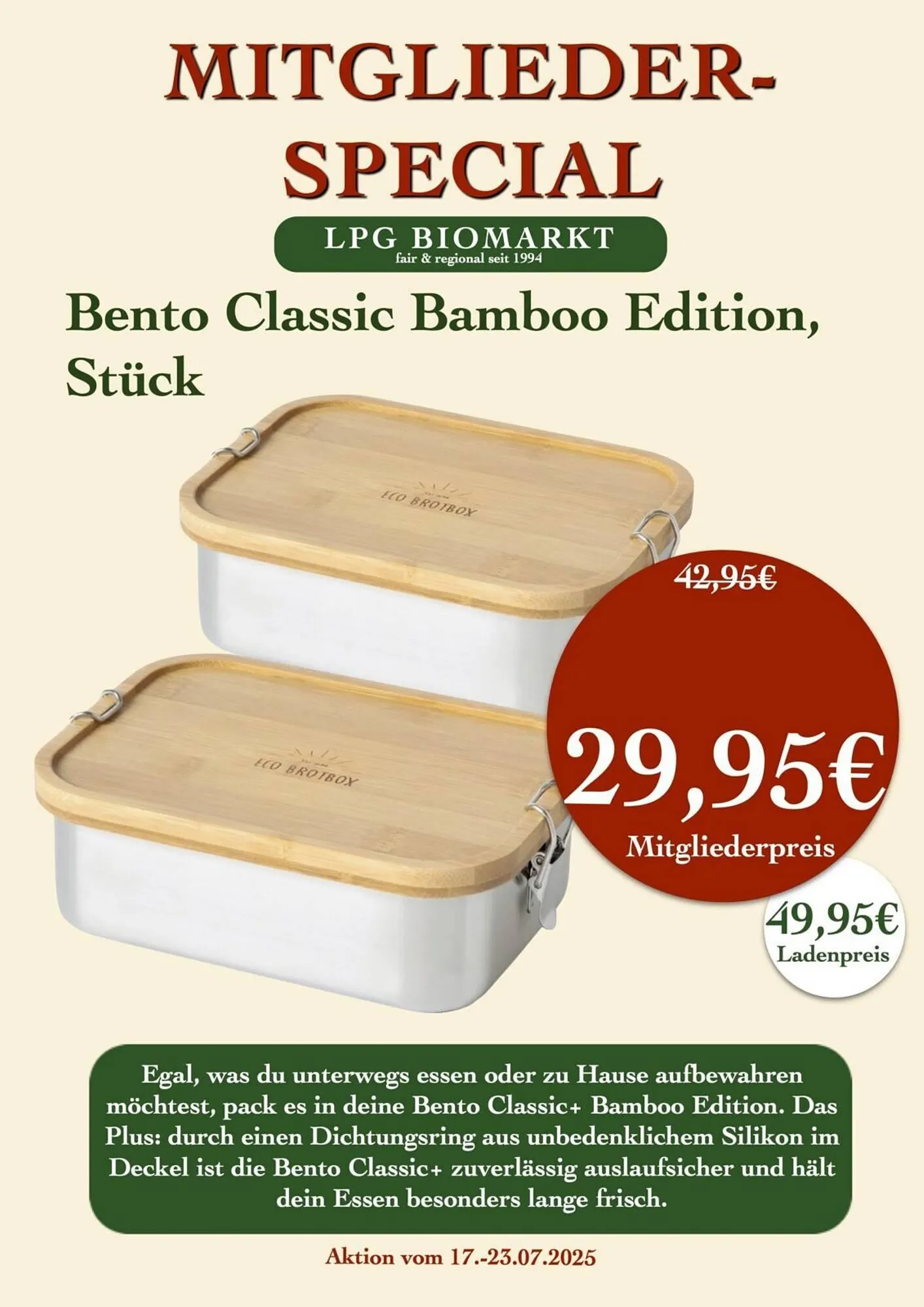 LPG Biomarkt Prospekt von 17. Juli bis 23. Juli 2025 - Prospekt seite 17