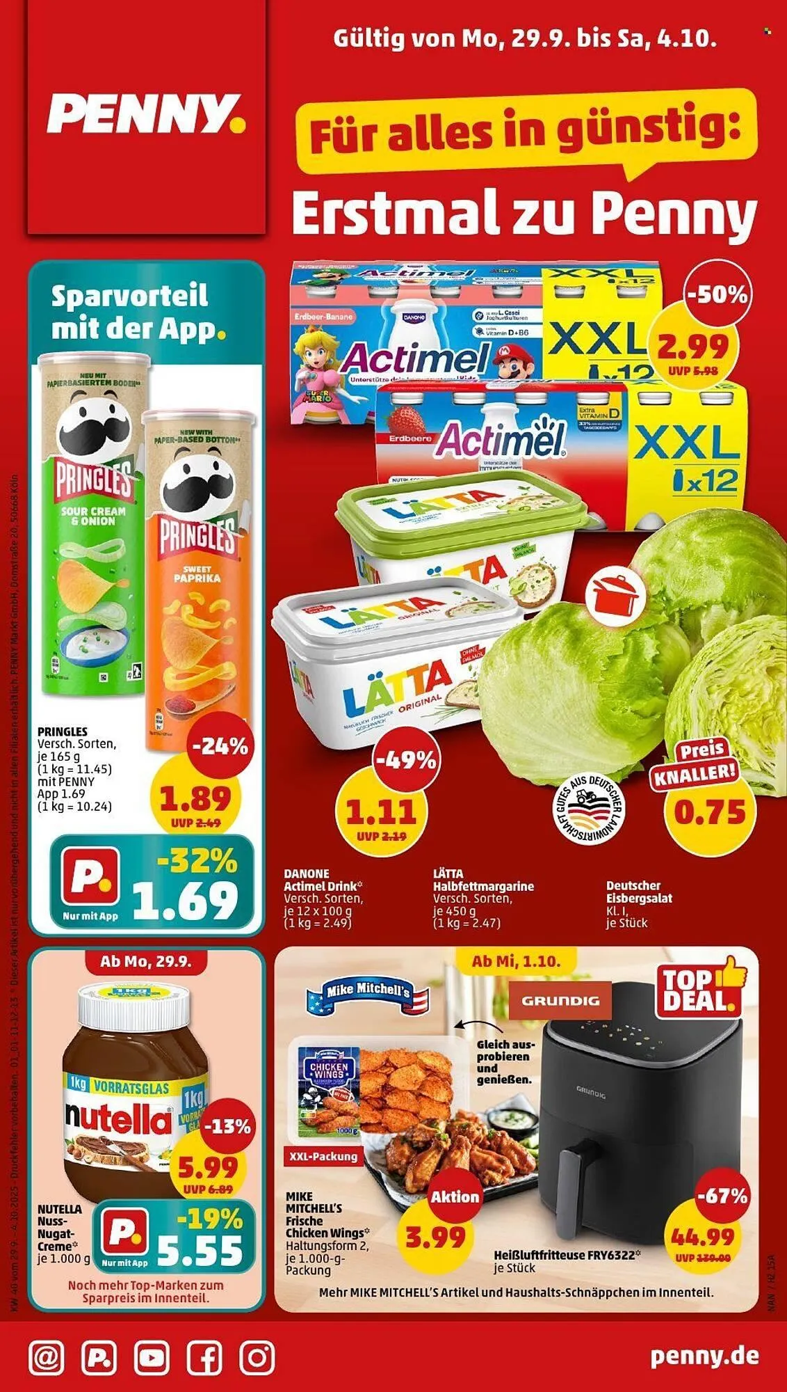 PENNY Prospekt von 29. September bis 4. Oktober 2025 - Prospekt seite 1