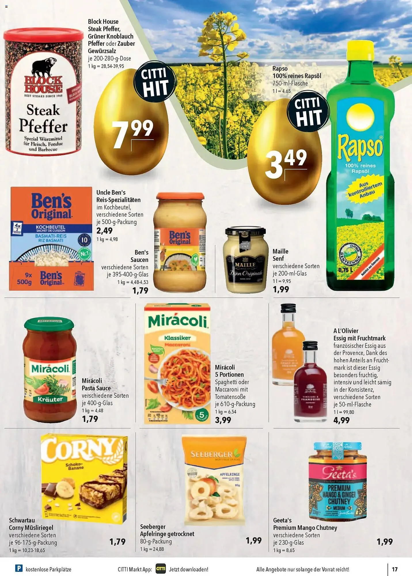 CITTI Markt Prospekt von 1. April bis 7. April 2026 - Prospekt seite 17