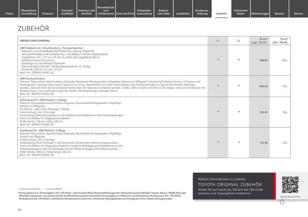 Toyota Proace/Proace Electric von 1. Mai bis 1. Mai 2025 - Prospekt seite 28