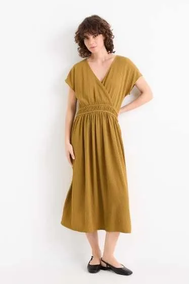 Wrap dress - textured
