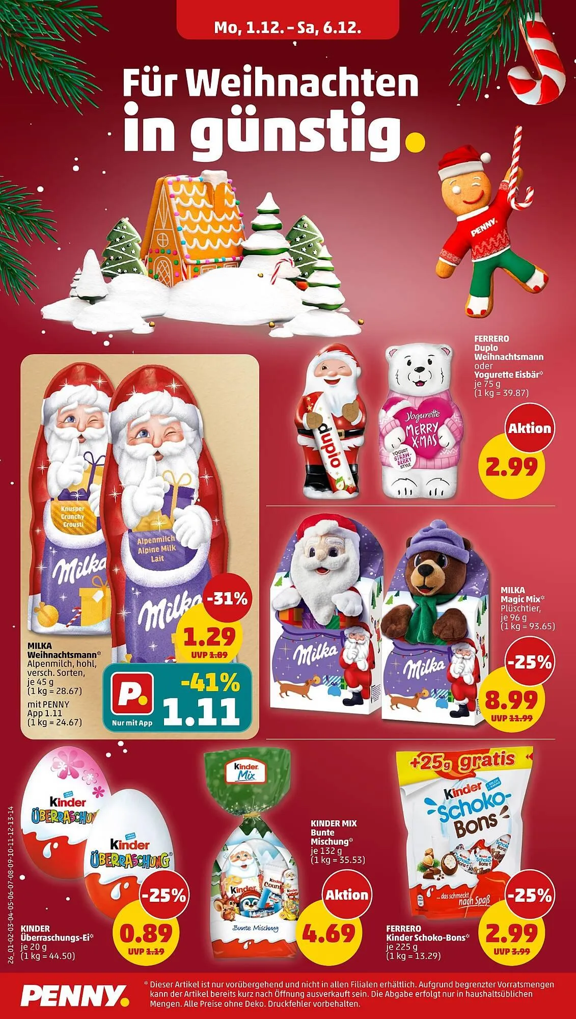 PENNY Prospekt von 1. Dezember bis 6. Dezember 2025 - Prospekt seite 26