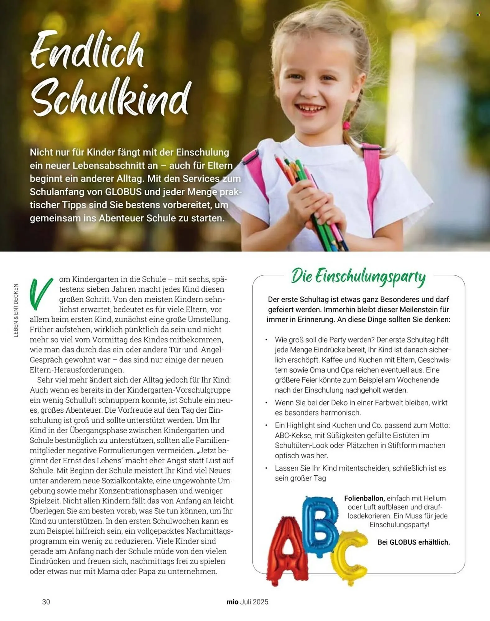 Globus Prospekt von 1. Juli bis 31. Juli 2025 - Prospekt seite 30