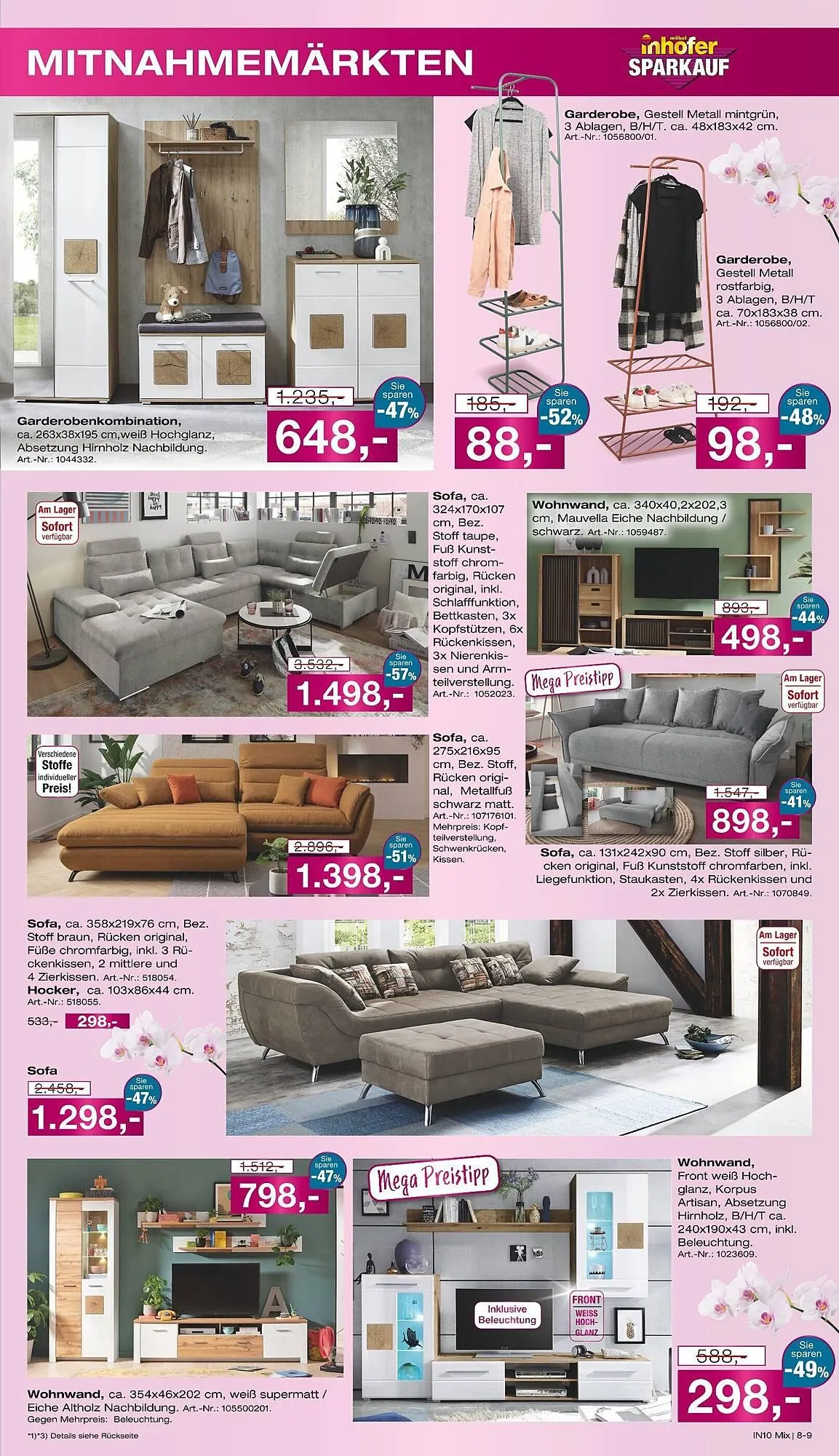 Möbel Inhofer Prospekt von 9. April bis 26. April 2025 - Prospekt seite 9