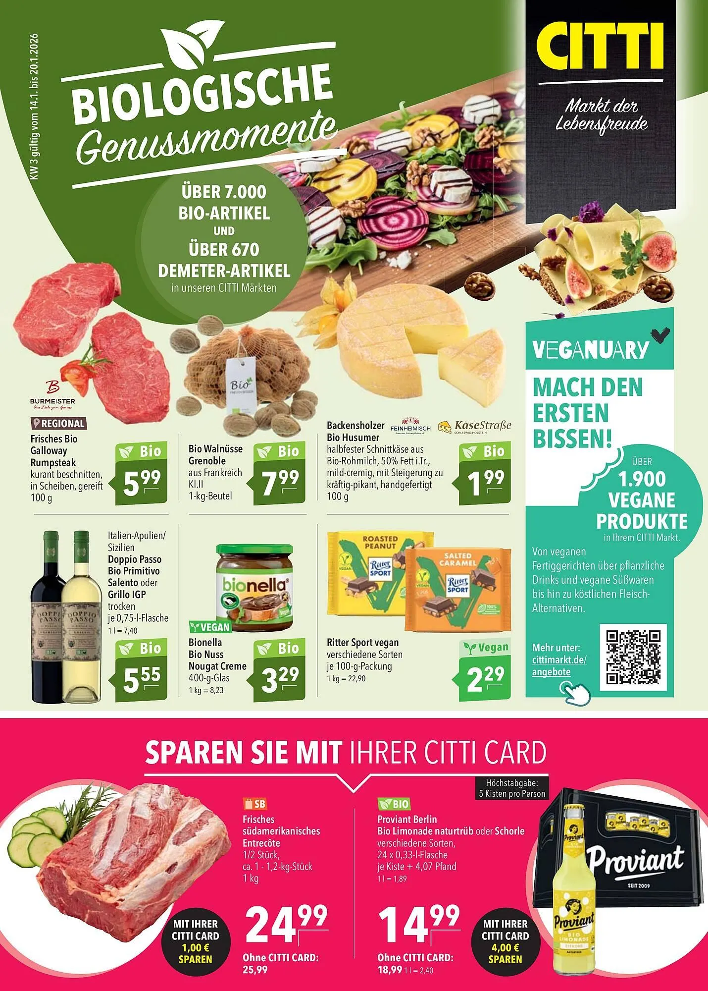 CITTI Markt Prospekt von 14. Januar bis 20. Januar 2026 - Prospekt seite 1