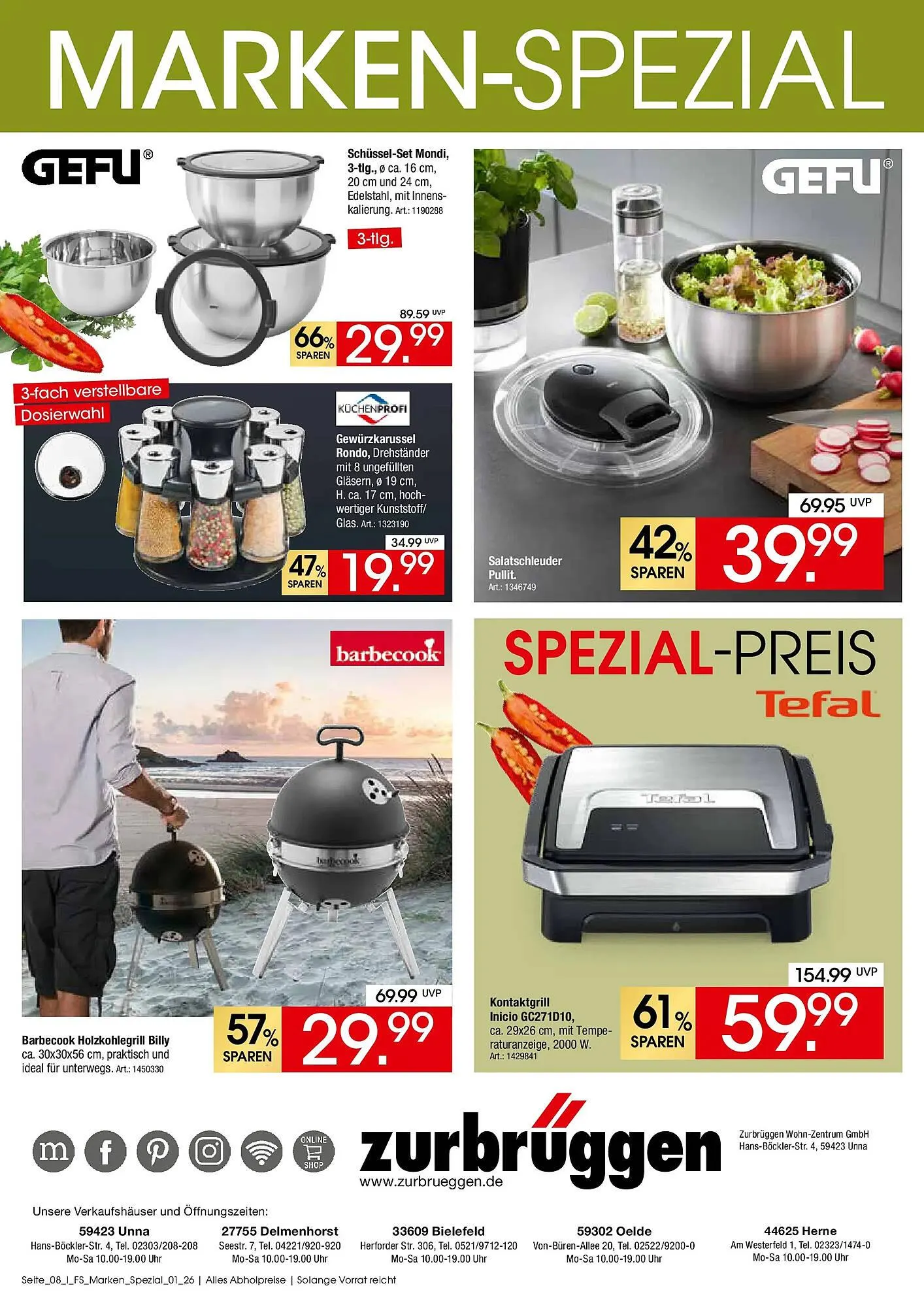 Zurbrüggen Prospekt von 16. April bis 1. Juni 2026 - Prospekt seite 8