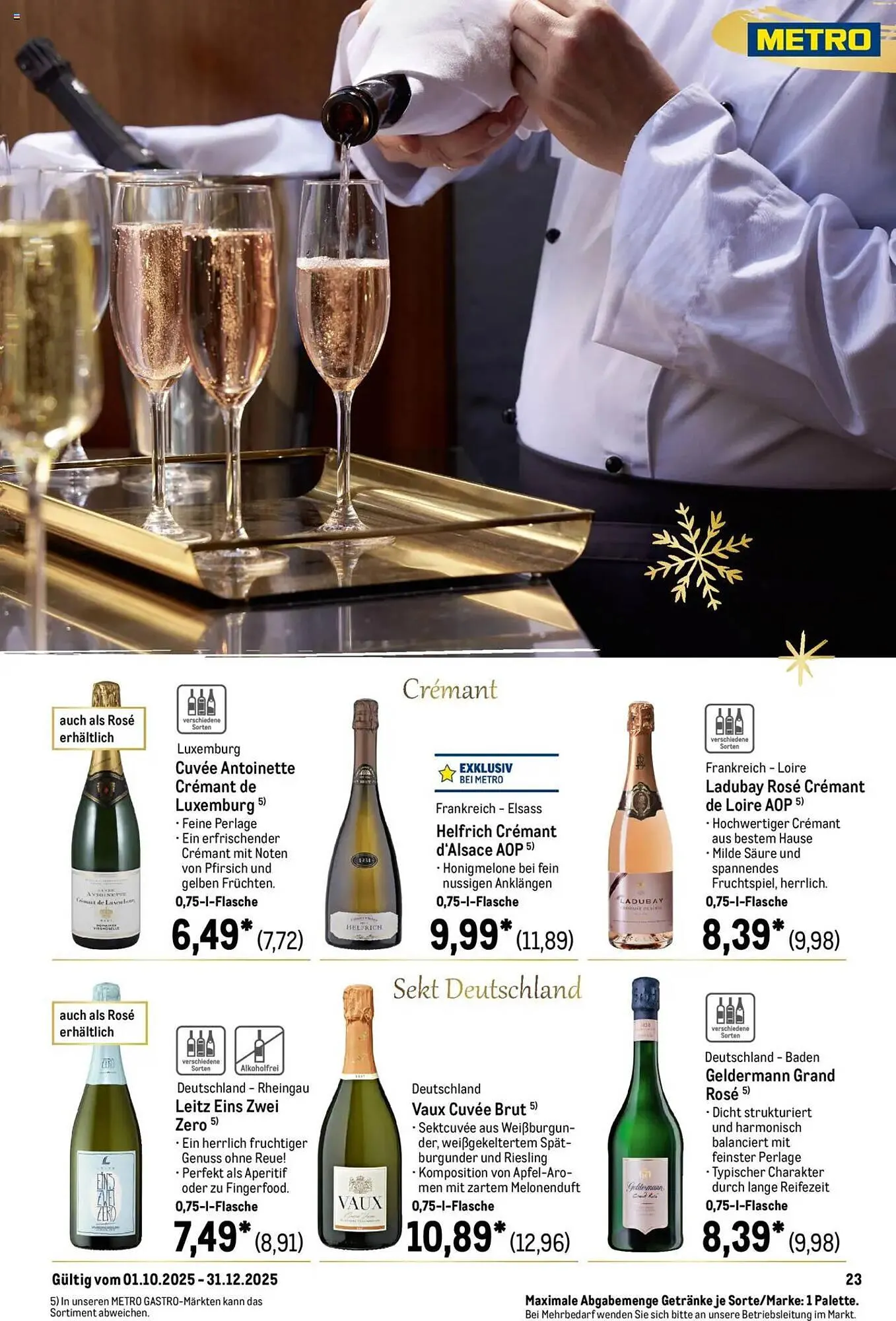 METRO Prospekt von 1. Oktober bis 31. Dezember 2025 - Prospekt seite 23
