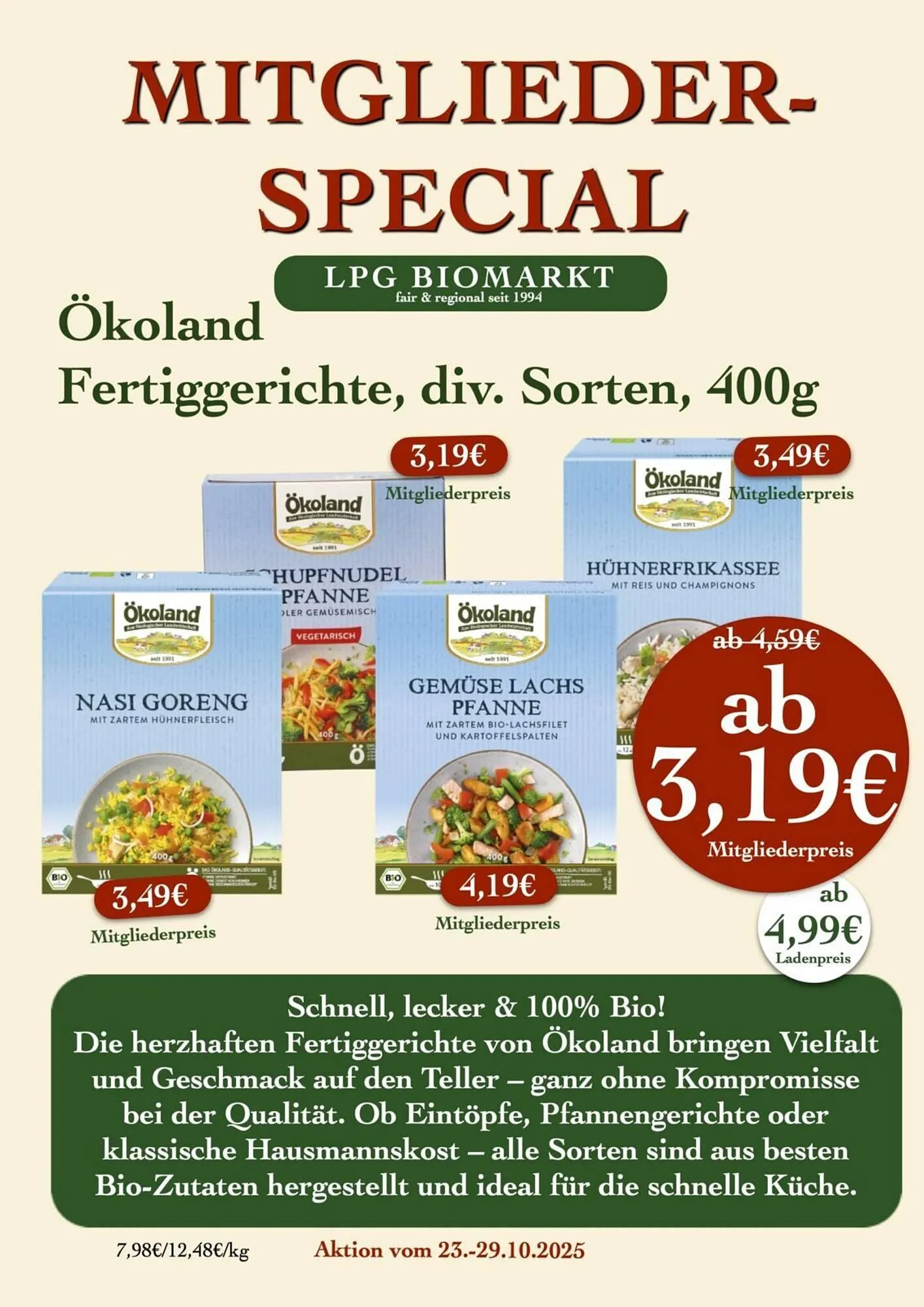 LPG Biomarkt Prospekt von 23. Oktober bis 29. Oktober 2025 - Prospekt seite 17
