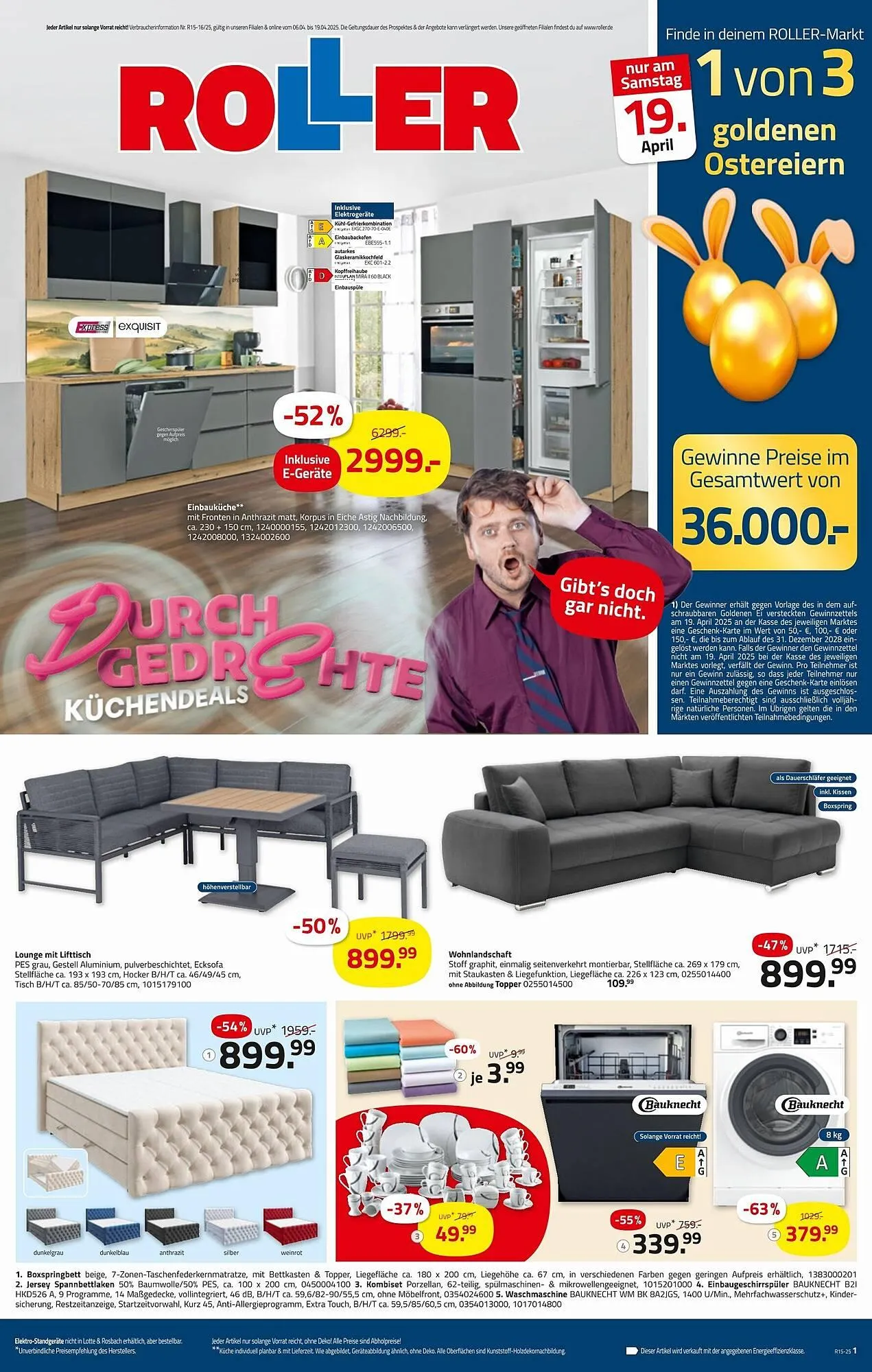 ROLLER Prospekt von 6. April bis 19. April 2025 - Prospekt seite 1