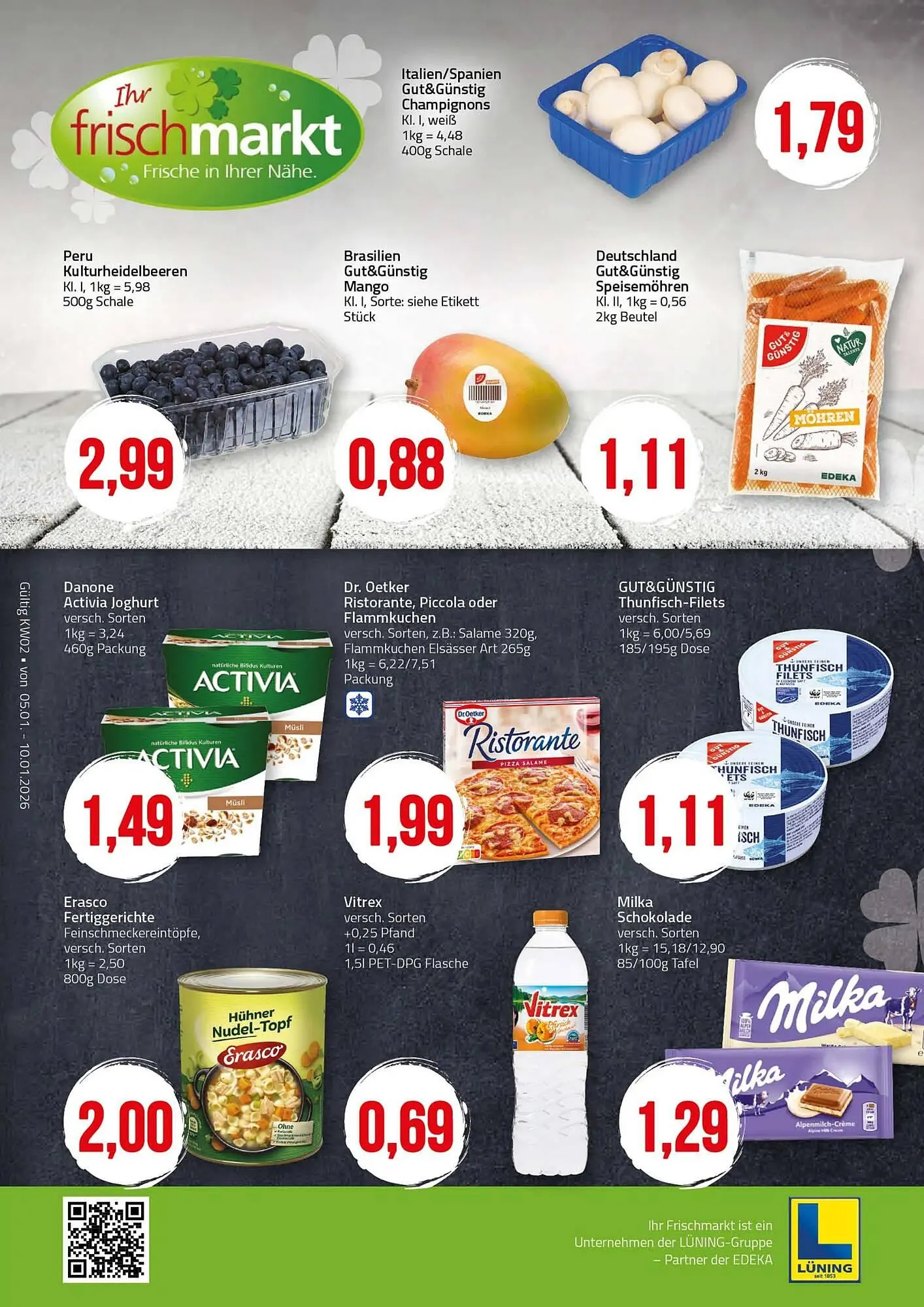 Ihr Frischmarkt Prospekt von 5. Januar bis 10. Januar 2026 - Prospekt seite 1