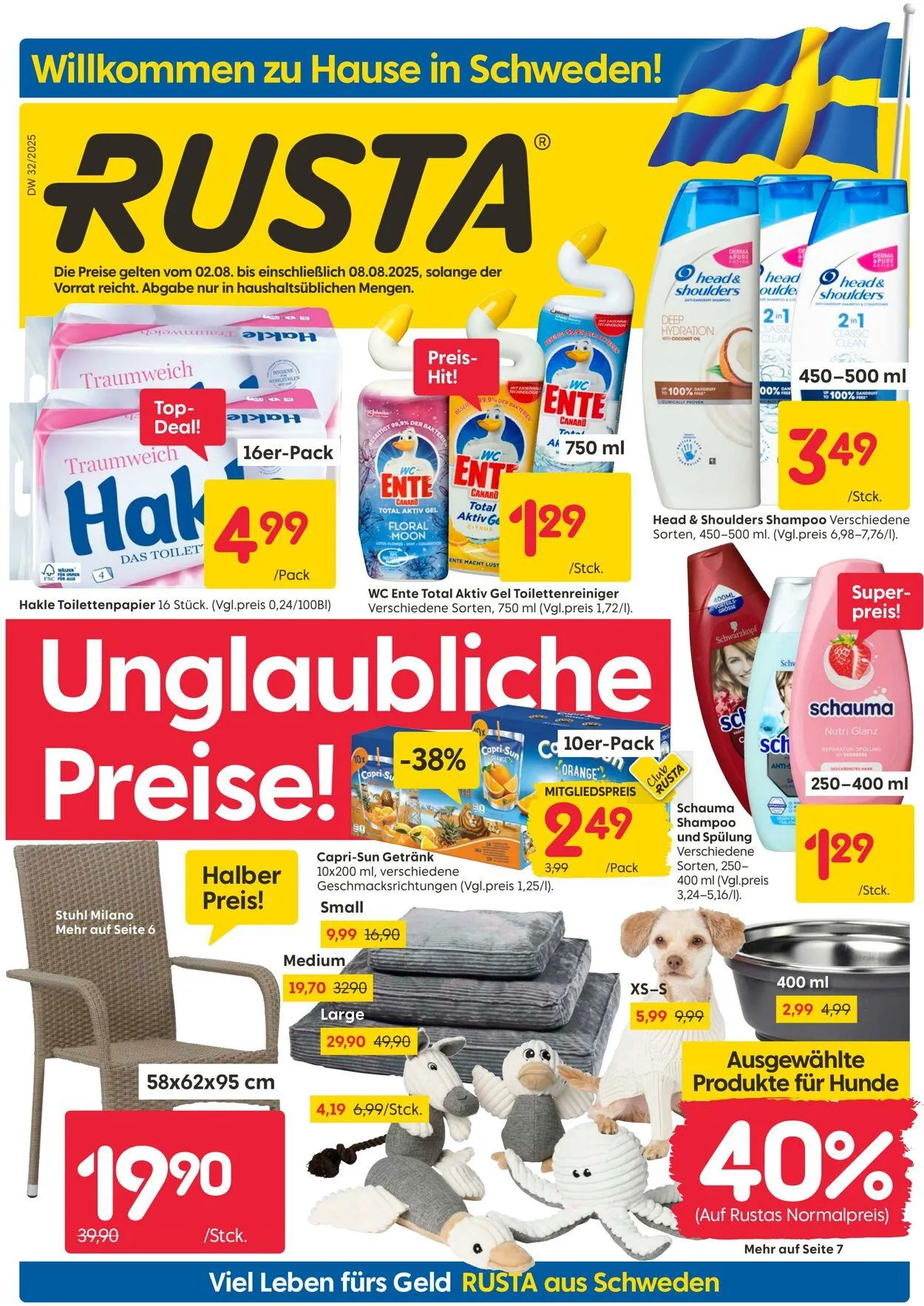 Rusta von 5. August bis 19. August 2025 - Prospekt seite 1