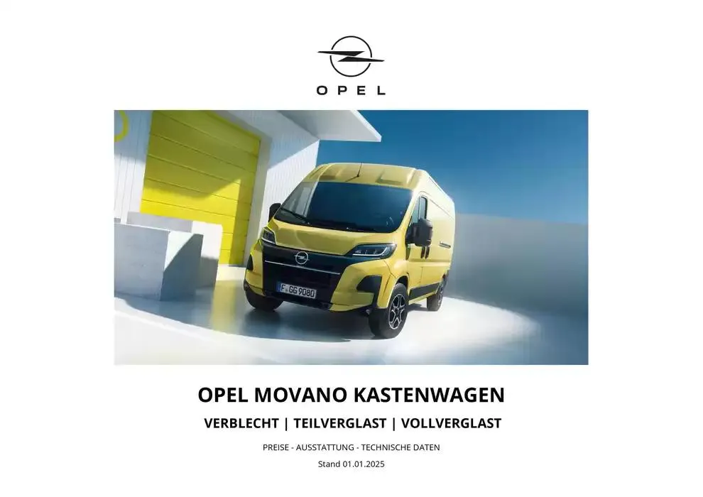 Opel Neuer Movano von 19. Dezember bis 19. Dezember 2025 - Prospekt seite 1