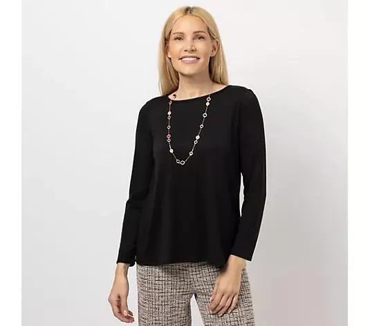 Wählen Sie Ihre Variante: KIM & CO. Shirt, Langarm Soft Touch Jersey Rundhalsausschnitt figurumspielend