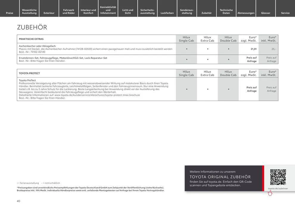 Toyota Hilux von 6. April bis 6. April 2025 - Prospekt seite 40