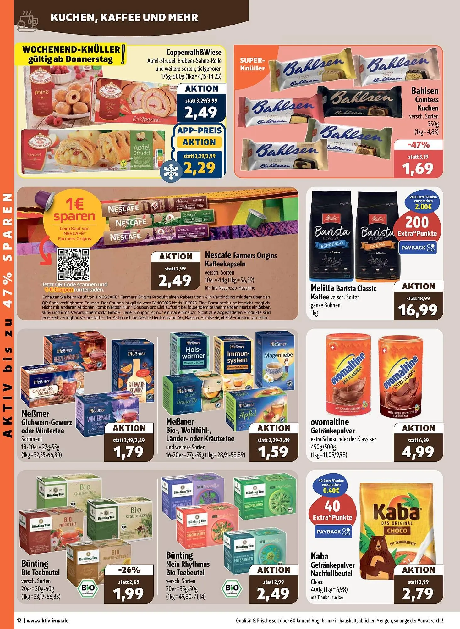Aktiv Irma Prospekt von 6. Oktober bis 11. Oktober 2025 - Prospekt seite 12