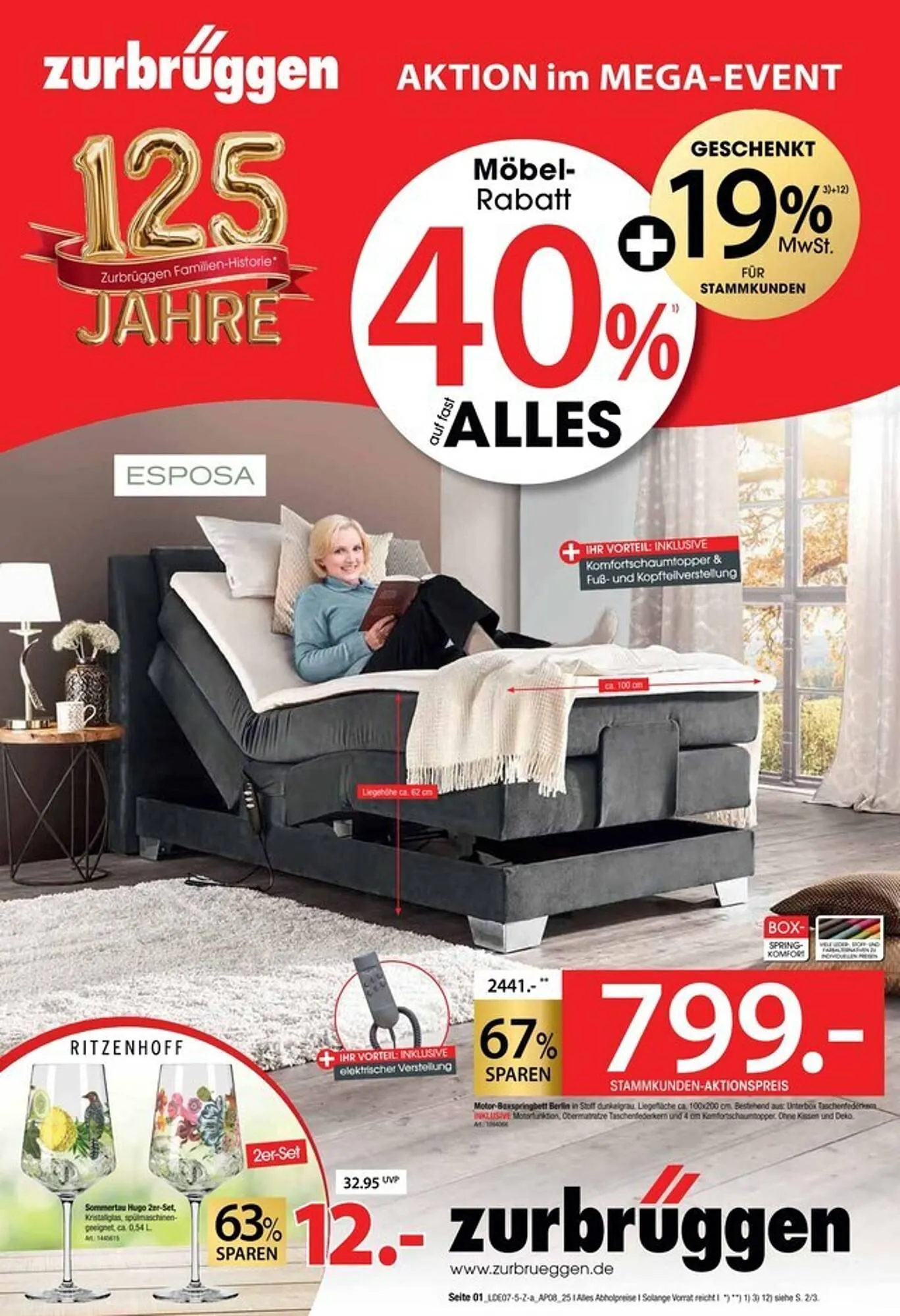 Zurbrüggen Prospekt von 19. Juli bis 2. August 2025 - Prospekt seite 1