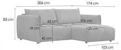 3-Sitzer Ecksofa Tauer