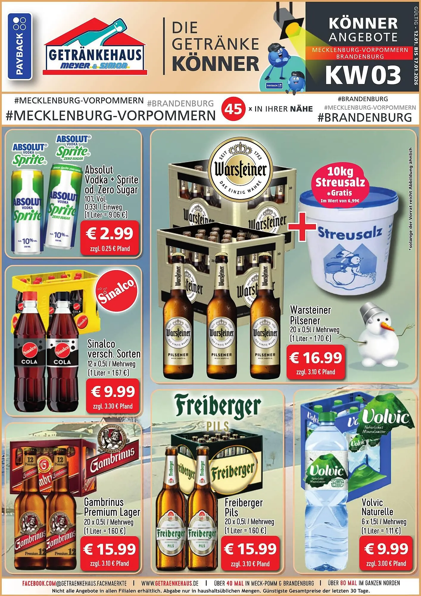 Getränkehaus Prospekt von 12. Januar bis 17. Januar 2026 - Prospekt seite 1