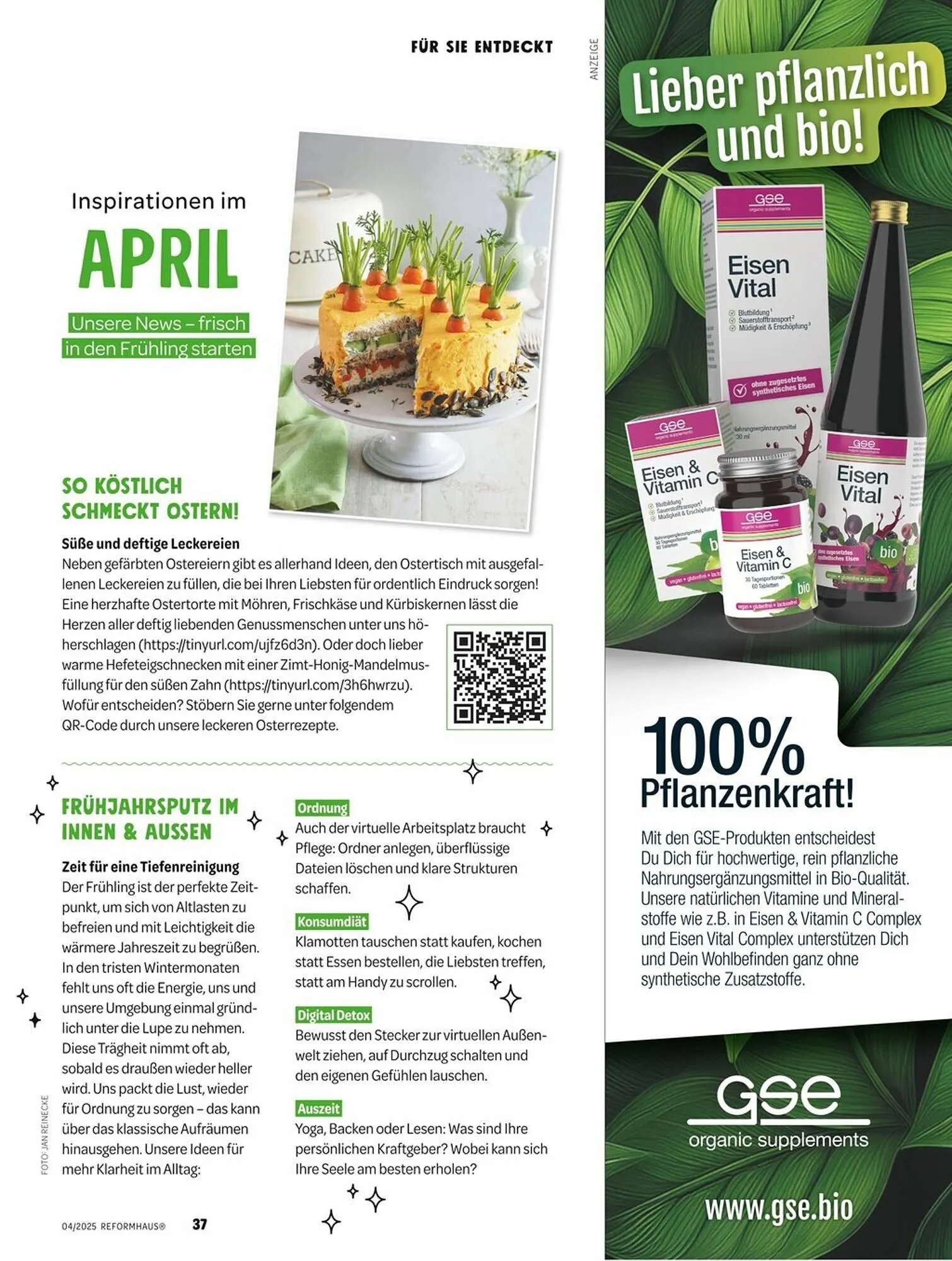 Reformhaus Prospekt von 1. April bis 30. April 2025 - Prospekt seite 37