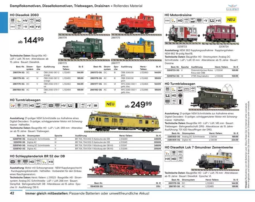 Modellbahn Katalog von 29. Oktober bis 31. Dezember 2025 - Prospekt seite 44