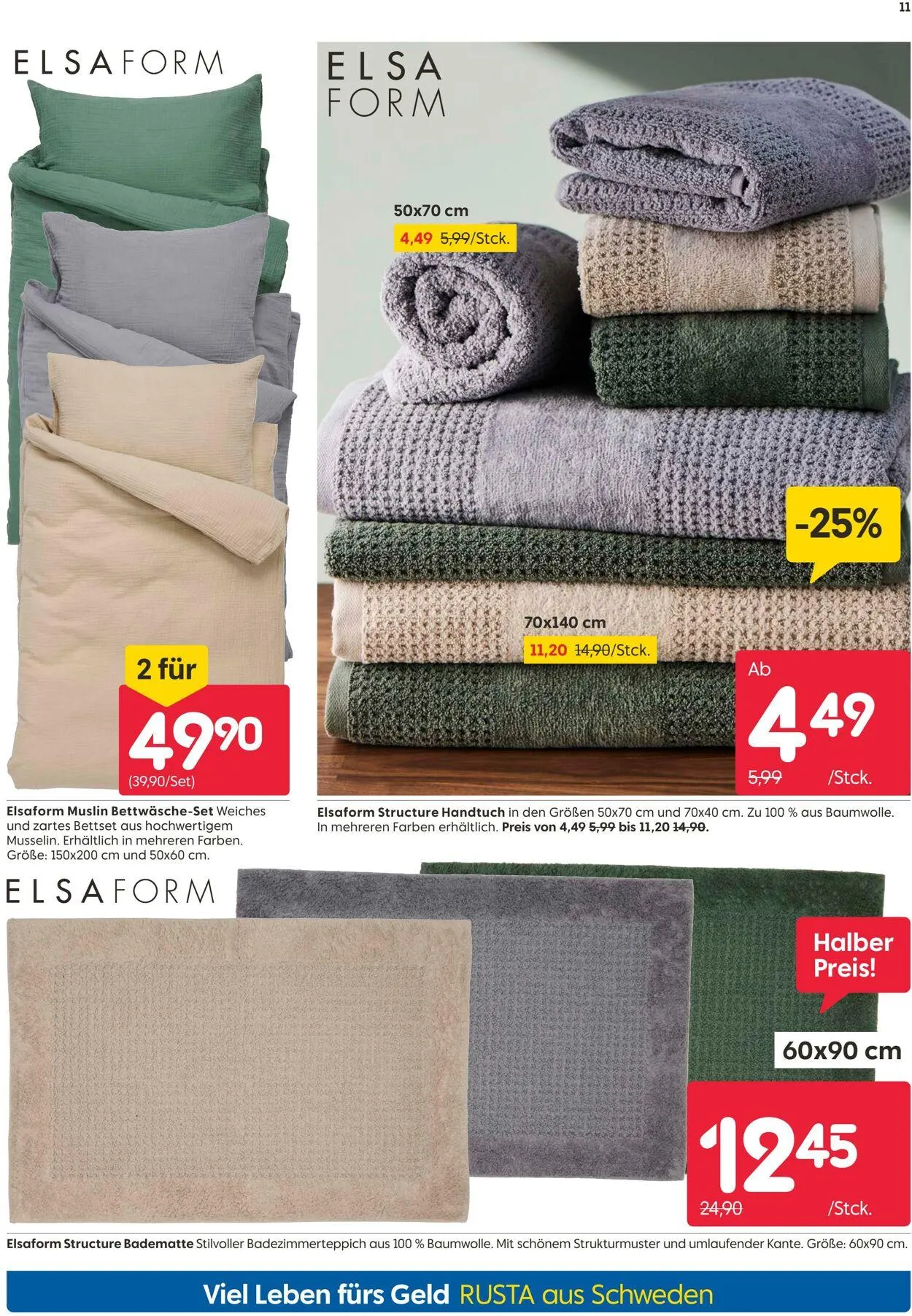 Rusta von 1. September bis 15. September 2025 - Prospekt seite 11