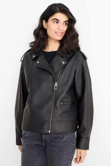 Biker jacket - faux leather