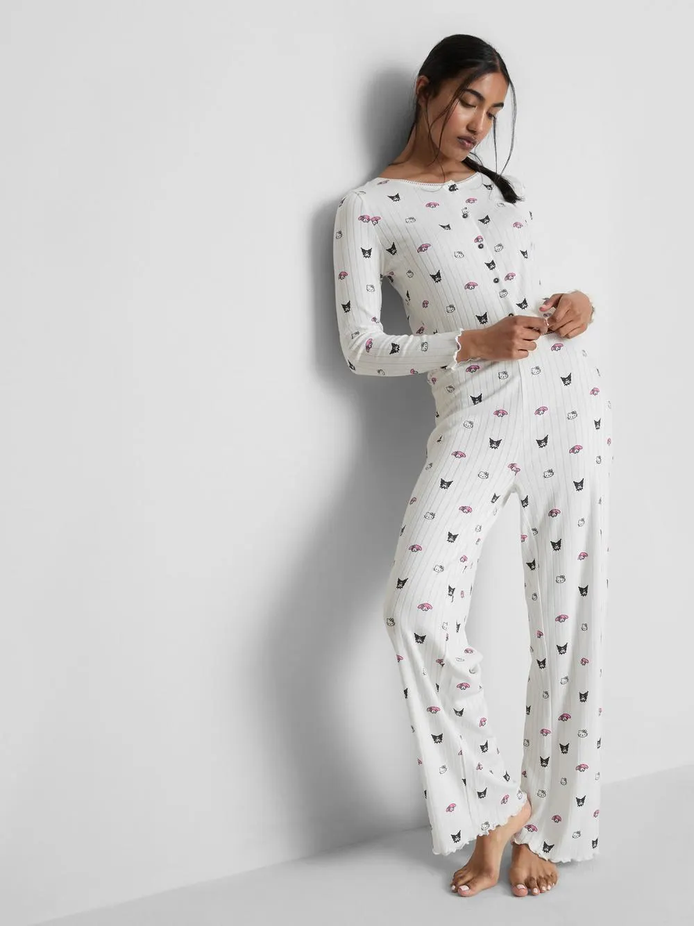 "Hello Kitty and Friends" Pointelle-Schlafanzugtop