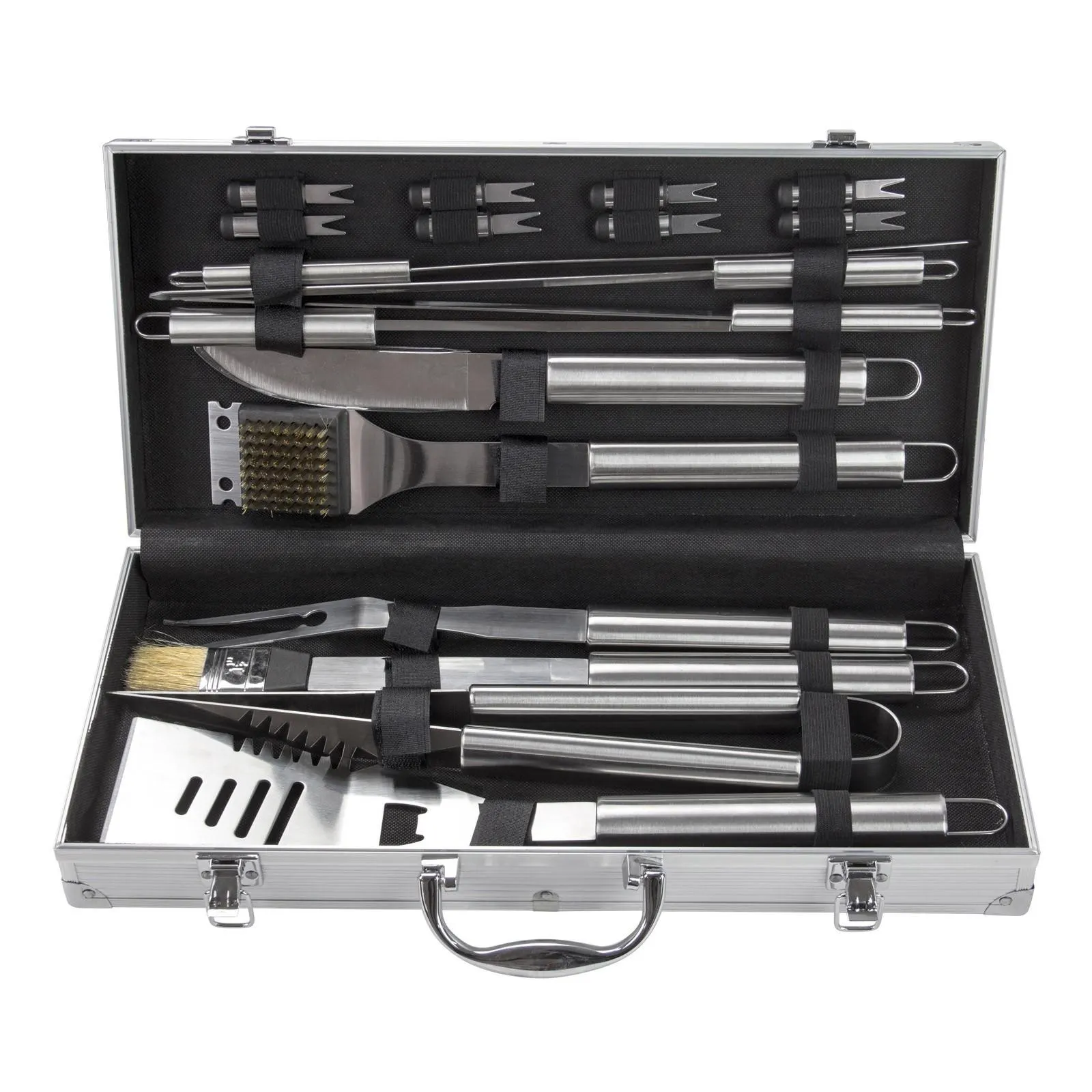 Grill-Set Edelstahl Grillbesteck Set Tennessee im Aluminiumkoffer