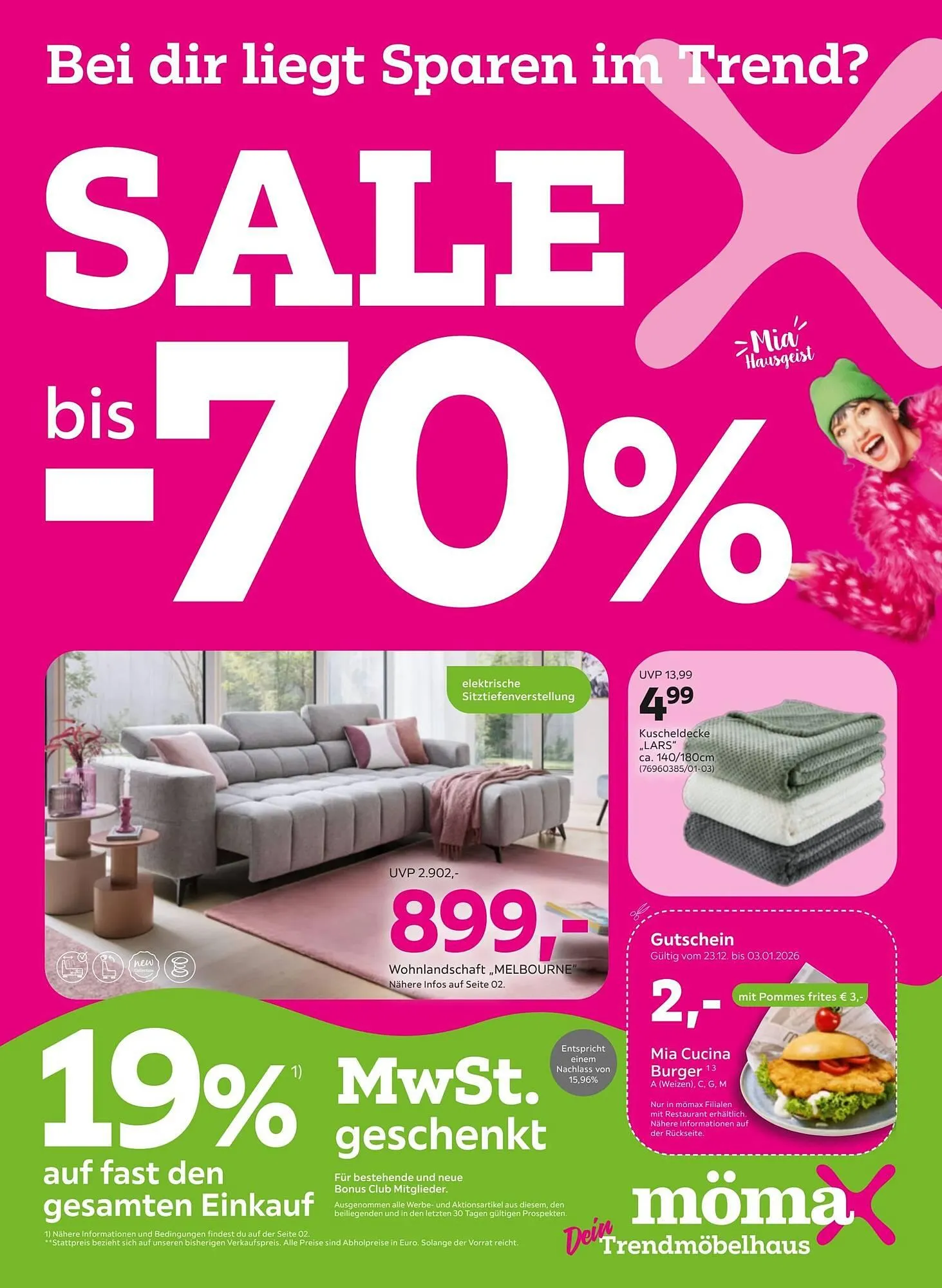 Mömax Prospekt von 20. Dezember bis 4. Januar 2026 - Prospekt seite 1