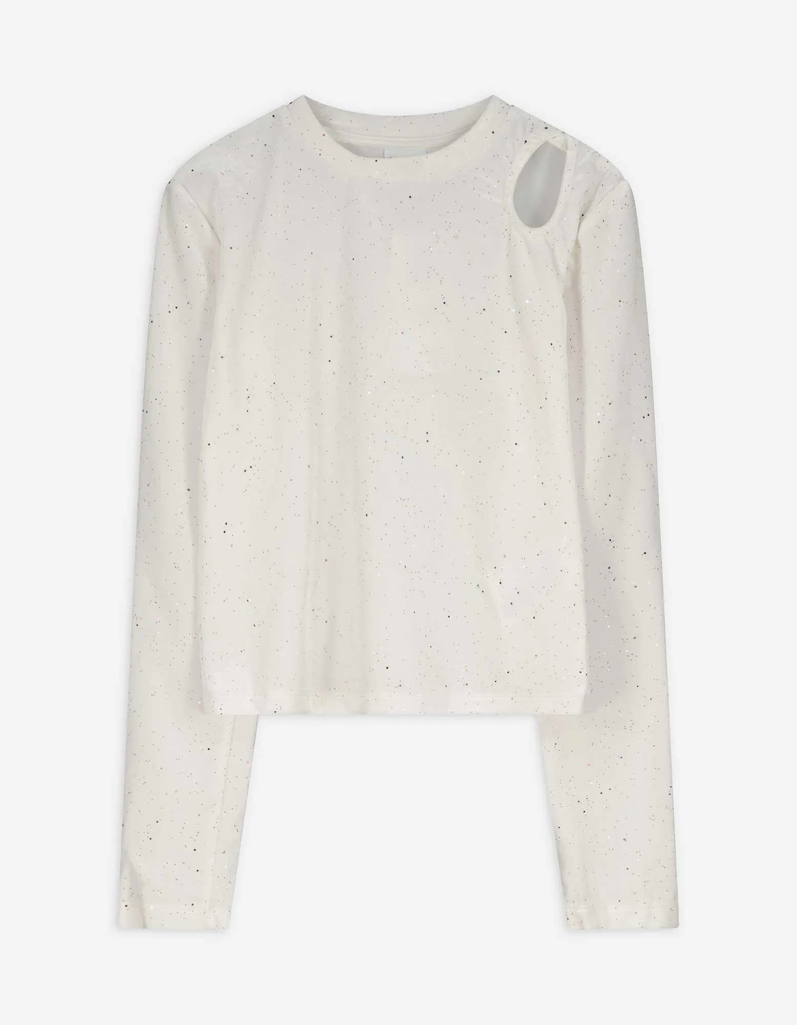 Langarmshirt - Cut-Outs - weiß