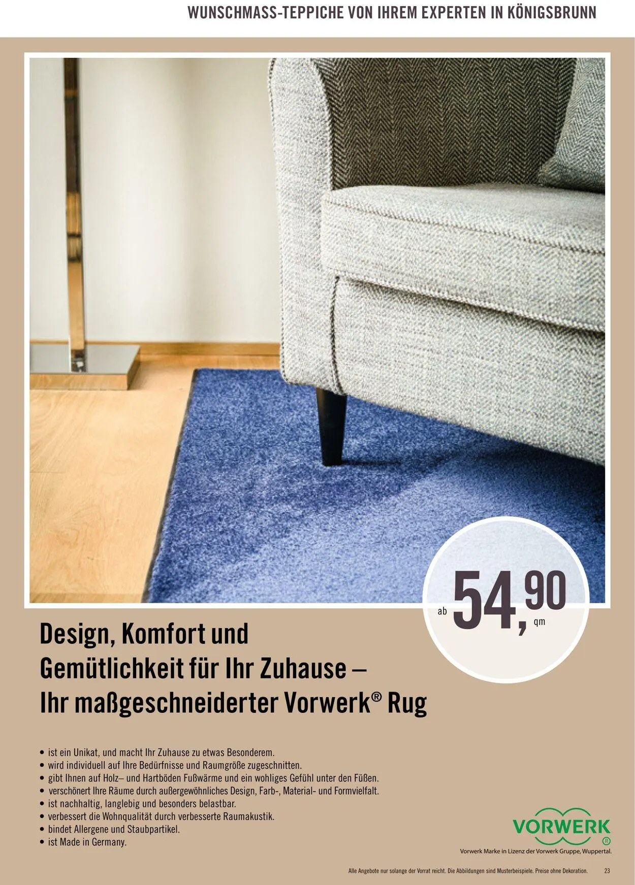 Ihr Teppichfreund Aktueller Prospekt von 27. Mai bis 10. Juni 2025 - Prospekt seite 23