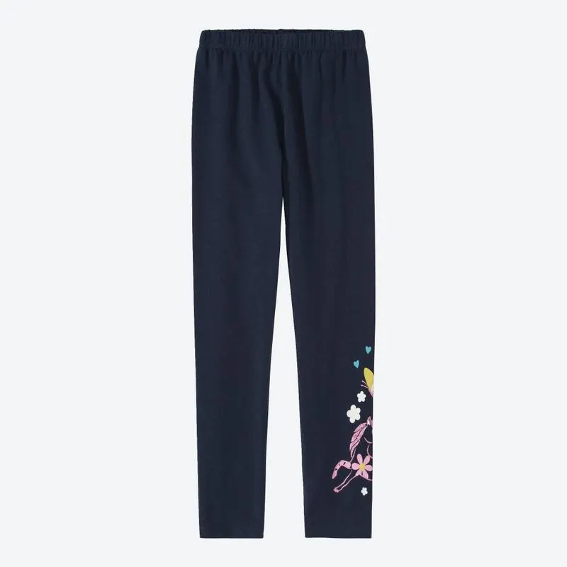 Kinder-Mädchen-Leggings mit Pferde-Druck