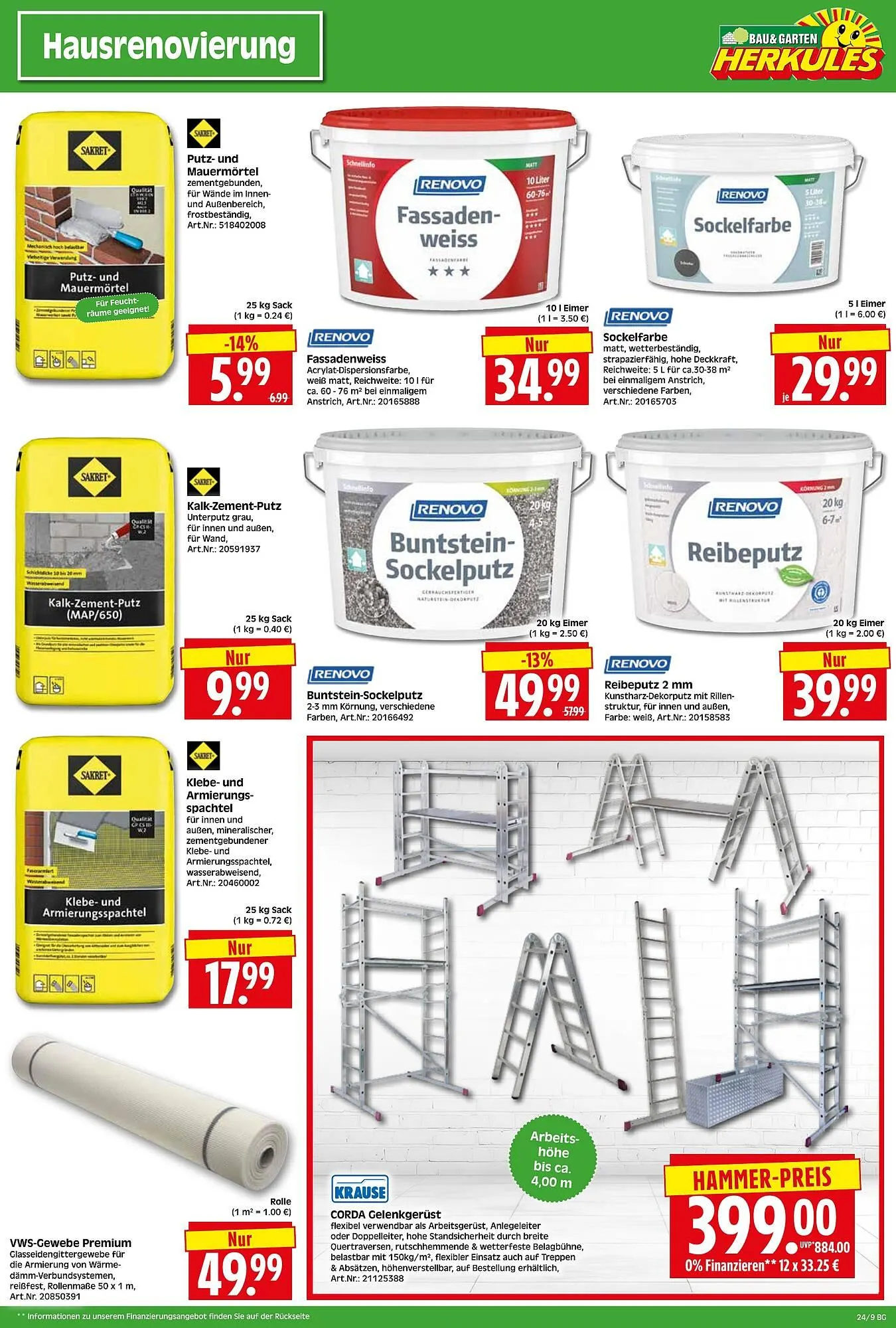 Herkules Baumarkt Prospekt von 9. Juni bis 14. Juni 2025 - Prospekt seite 9