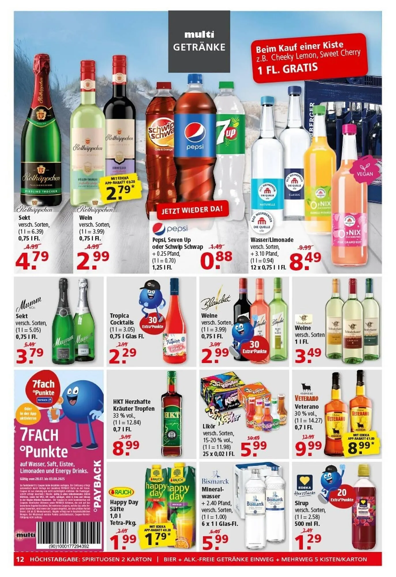 Multi Markt Prospekt von 28. Juli bis 2. August 2025 - Prospekt seite 12