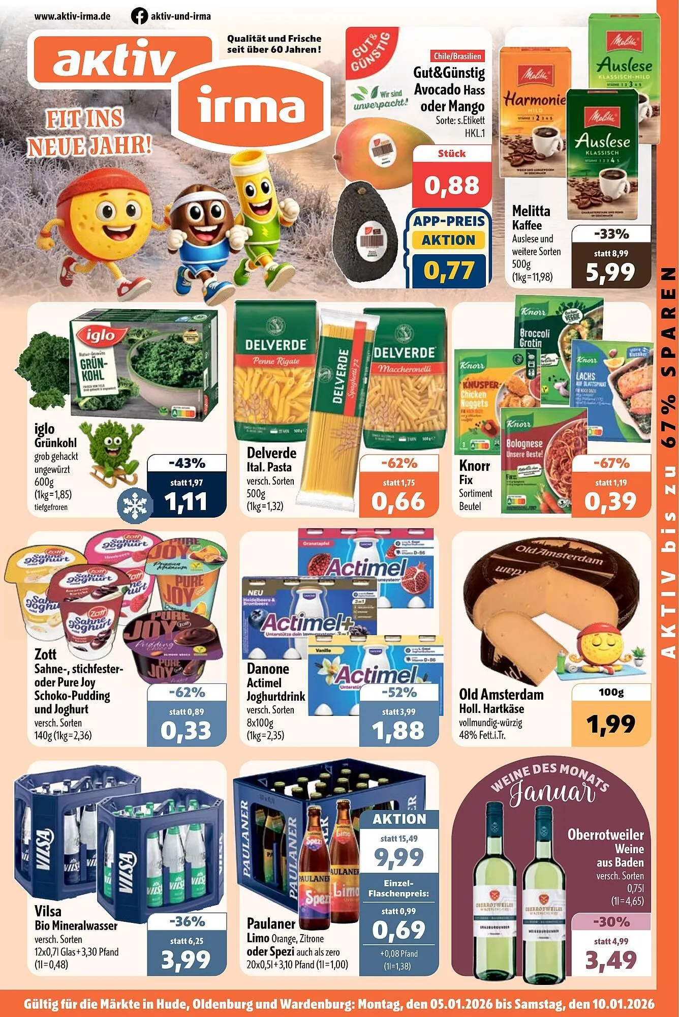 Aktiv Irma Prospekt von 5. Januar bis 10. Januar 2026 - Prospekt seite 1