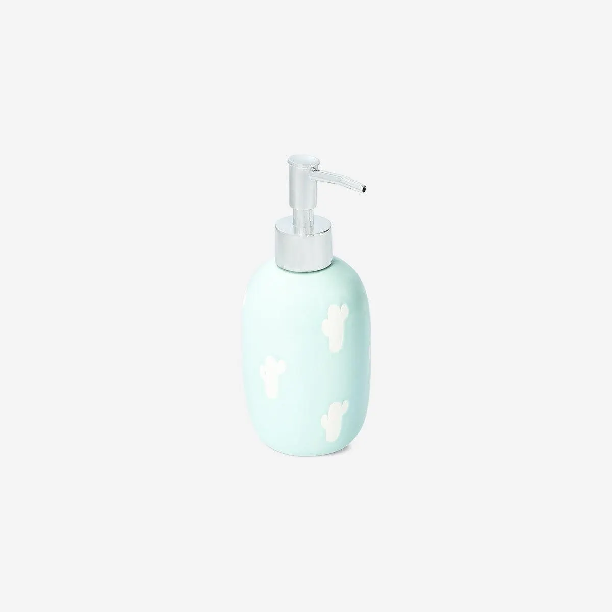 Ceramic soap dispenser with cactus print