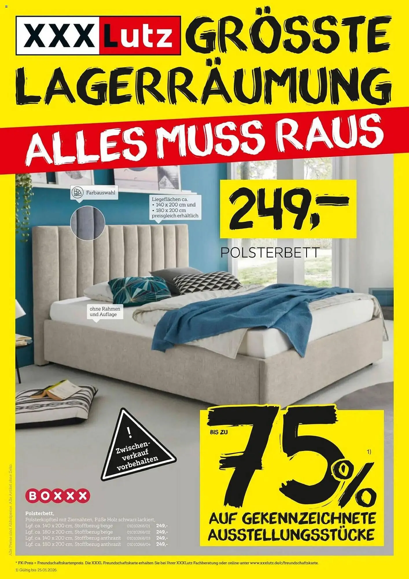 XXXLutz Prospekt von 11. Januar bis 25. Januar 2026 - Prospekt seite 1