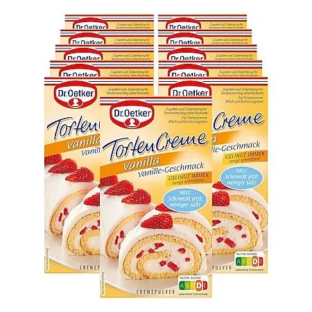 Dr. Oetker Tortencreme Vanilla für 300 ml Milch, 11er Pack