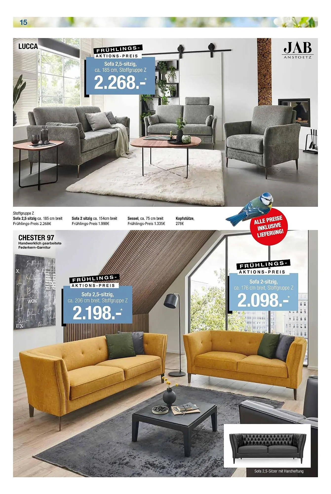 külkens+sohn Polstermöbel Prospekt von 15. März bis 12. April 2025 - Prospekt seite 15