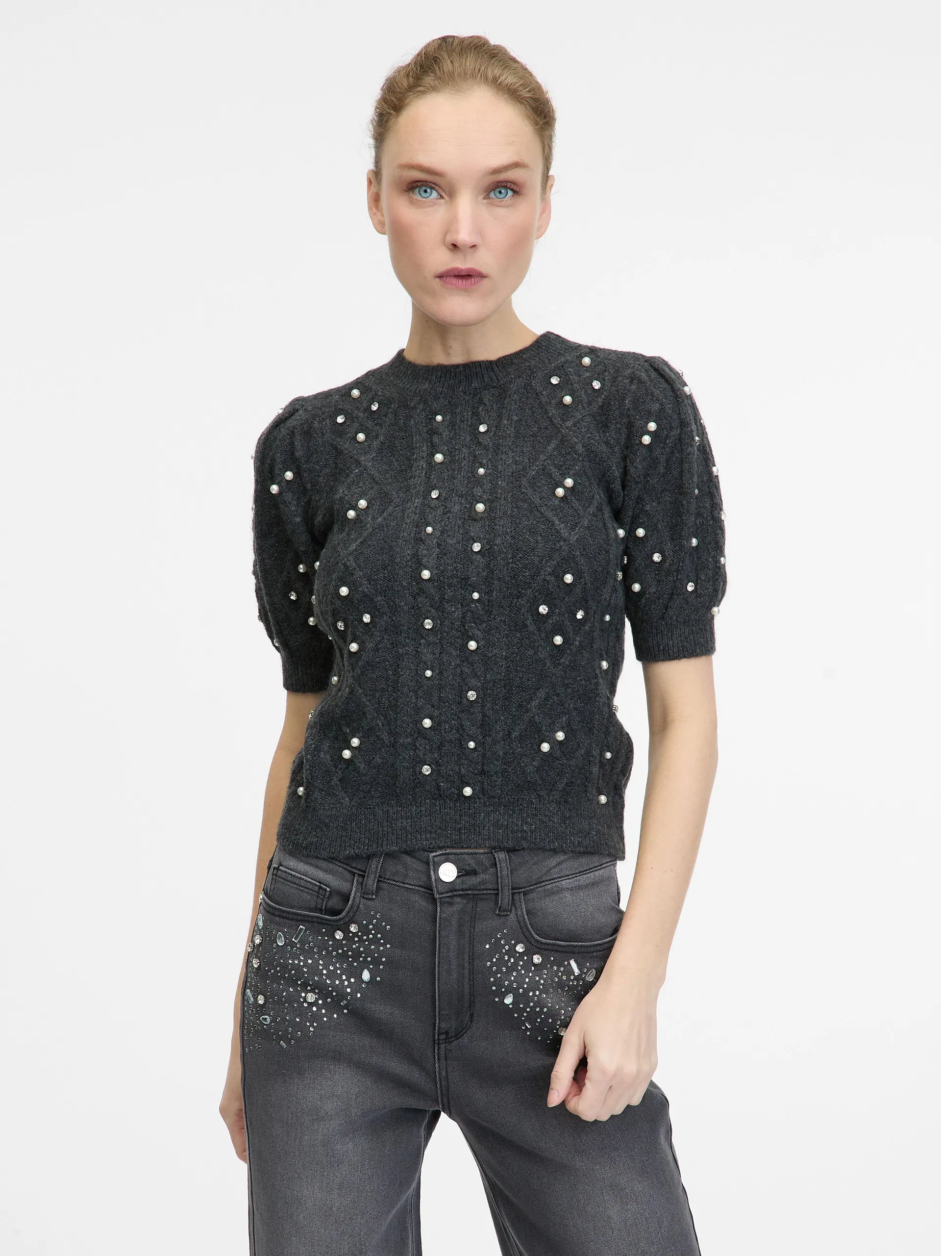 Dunkelgrauer Damenpullover ORSAY