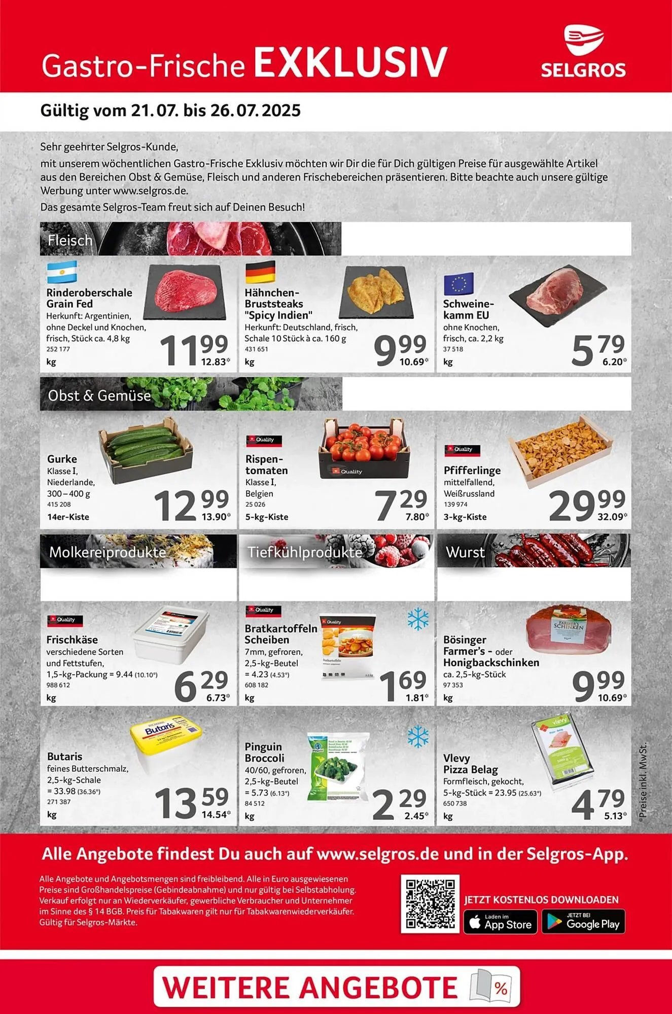 Selgros Prospekt von 21. Juli bis 27. Juli 2025 - Prospekt seite 1